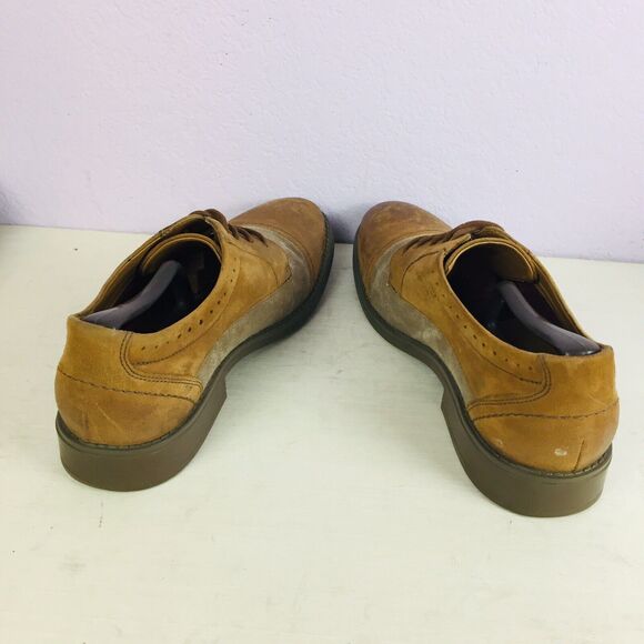 CLARKS Collection Brown Leather Mens Toe Tilden Cap Dress Shoes Size 10.5